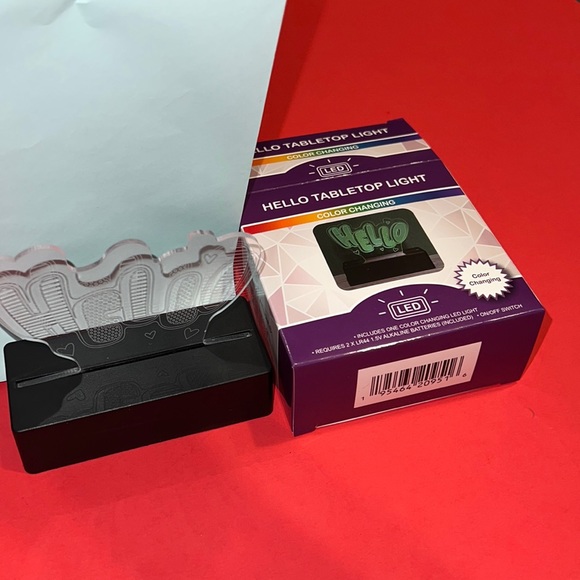 New “HELLO” LED Color Changing Tabletop Light - Novelty - Picture 1 of 9
